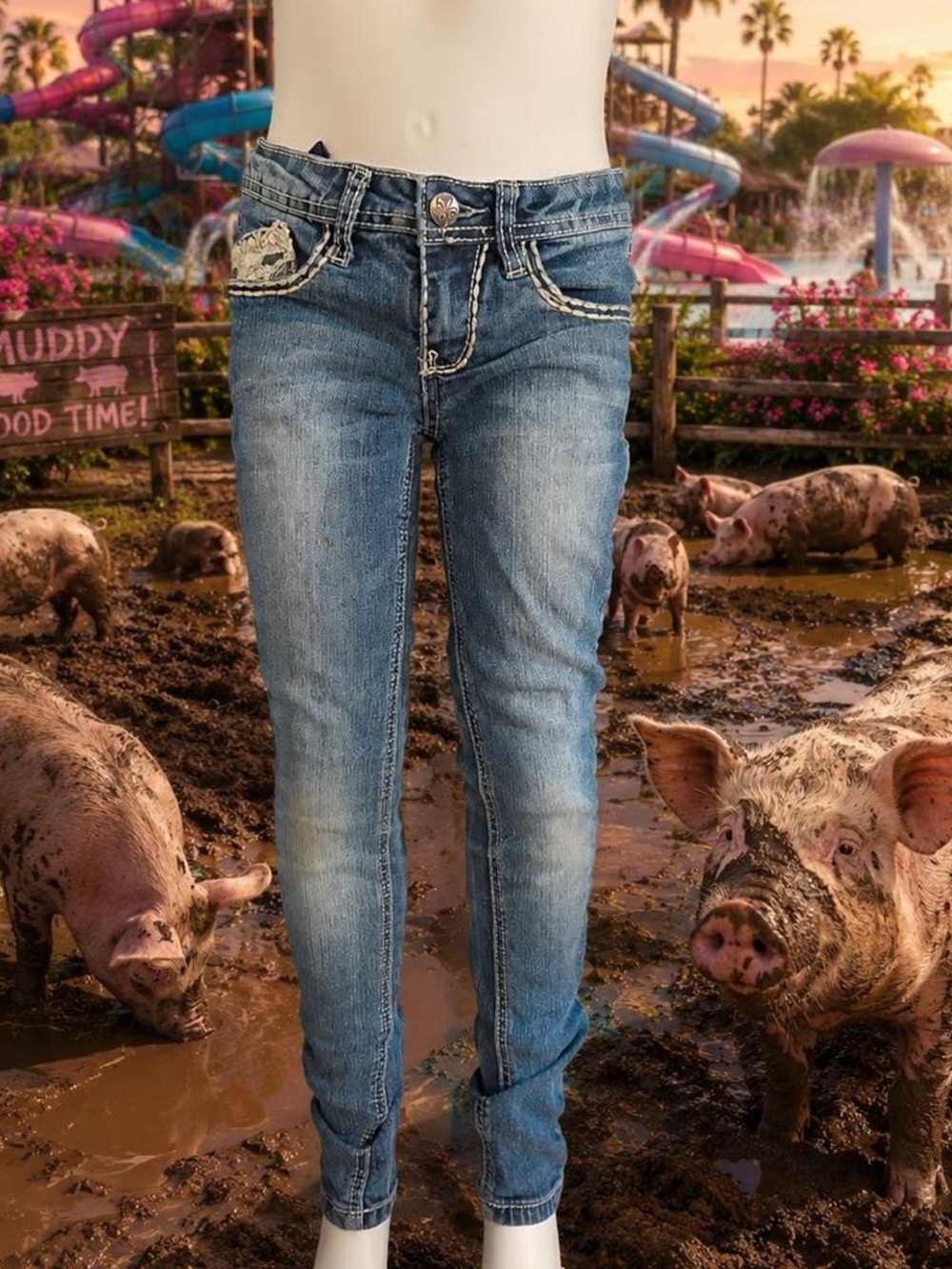 Slim Fit Women's Blue Denim Jeans